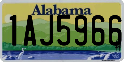 AL license plate 1AJ5966