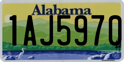 AL license plate 1AJ5970