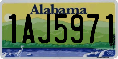 AL license plate 1AJ5971