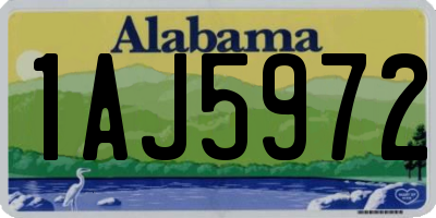 AL license plate 1AJ5972