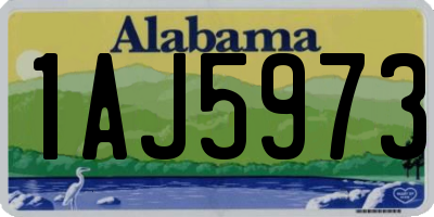 AL license plate 1AJ5973