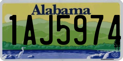 AL license plate 1AJ5974