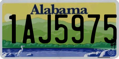 AL license plate 1AJ5975