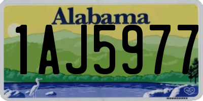 AL license plate 1AJ5977