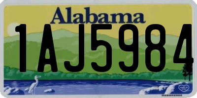 AL license plate 1AJ5984