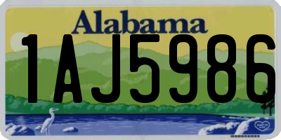 AL license plate 1AJ5986