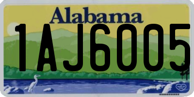 AL license plate 1AJ6005