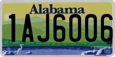 AL license plate 1AJ6006