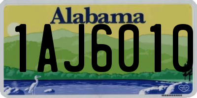 AL license plate 1AJ6010