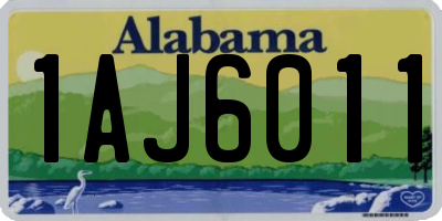 AL license plate 1AJ6011