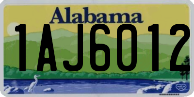 AL license plate 1AJ6012