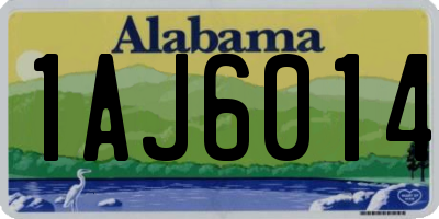 AL license plate 1AJ6014