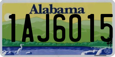 AL license plate 1AJ6015