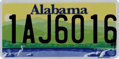 AL license plate 1AJ6016