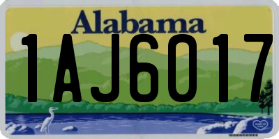 AL license plate 1AJ6017