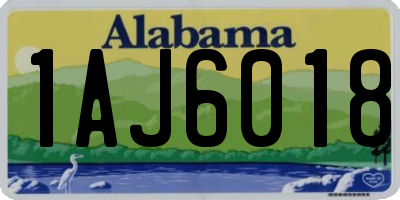 AL license plate 1AJ6018