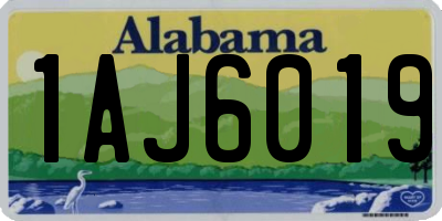 AL license plate 1AJ6019