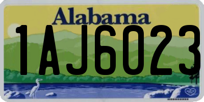 AL license plate 1AJ6023