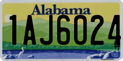 AL license plate 1AJ6024