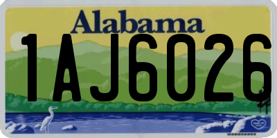 AL license plate 1AJ6026