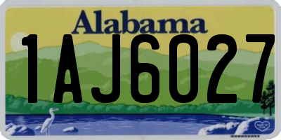 AL license plate 1AJ6027