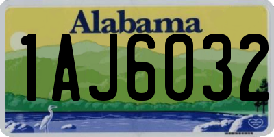 AL license plate 1AJ6032