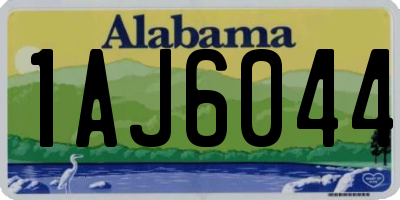 AL license plate 1AJ6044