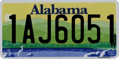 AL license plate 1AJ6051