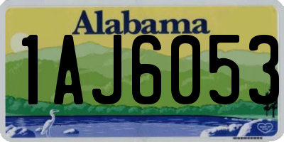 AL license plate 1AJ6053