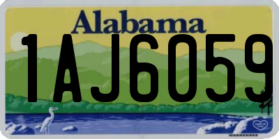AL license plate 1AJ6059