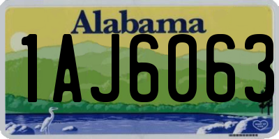 AL license plate 1AJ6063