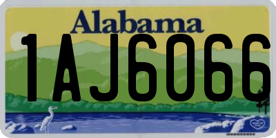 AL license plate 1AJ6066