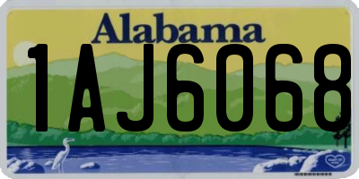 AL license plate 1AJ6068