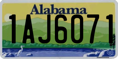 AL license plate 1AJ6071
