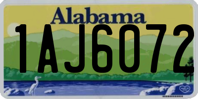 AL license plate 1AJ6072