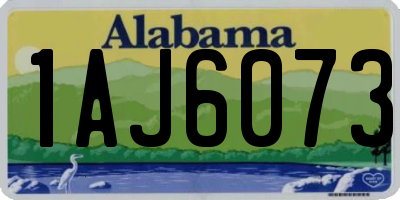 AL license plate 1AJ6073