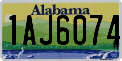 AL license plate 1AJ6074
