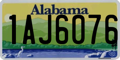 AL license plate 1AJ6076