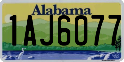 AL license plate 1AJ6077
