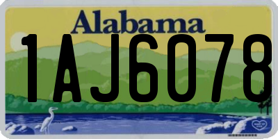 AL license plate 1AJ6078