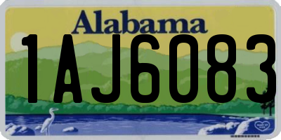 AL license plate 1AJ6083