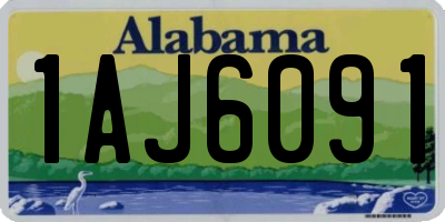AL license plate 1AJ6091