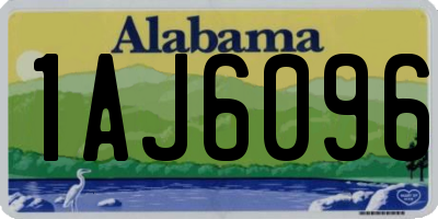 AL license plate 1AJ6096