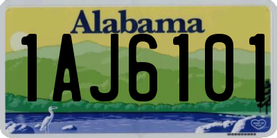 AL license plate 1AJ6101