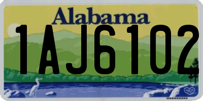 AL license plate 1AJ6102