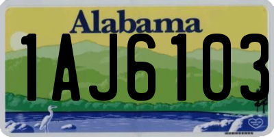 AL license plate 1AJ6103