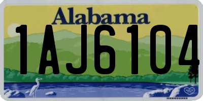 AL license plate 1AJ6104