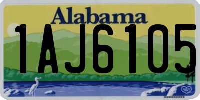 AL license plate 1AJ6105