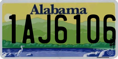AL license plate 1AJ6106