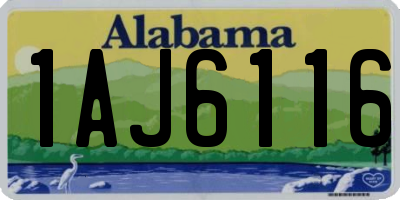 AL license plate 1AJ6116